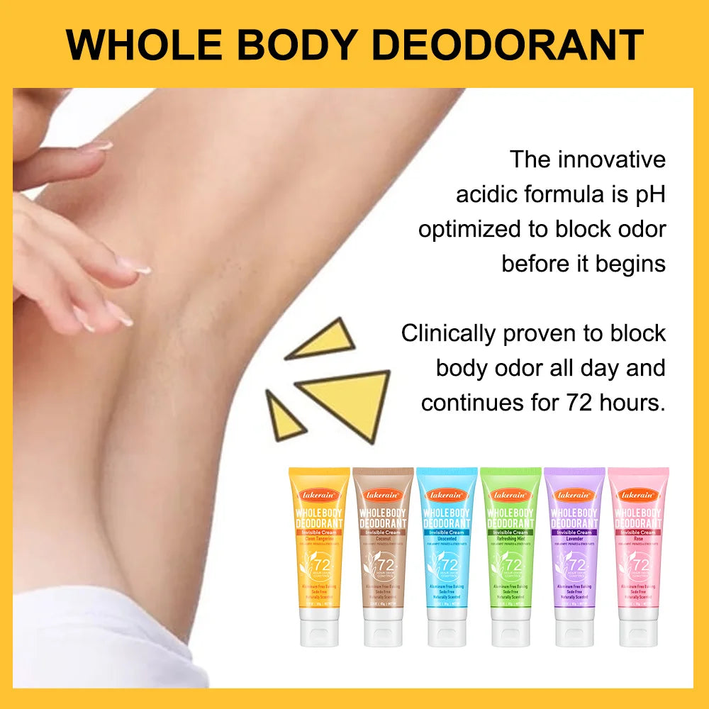 72-Hour Invisible Whole Body Deodorant Cream for All-Day Freshness - 2