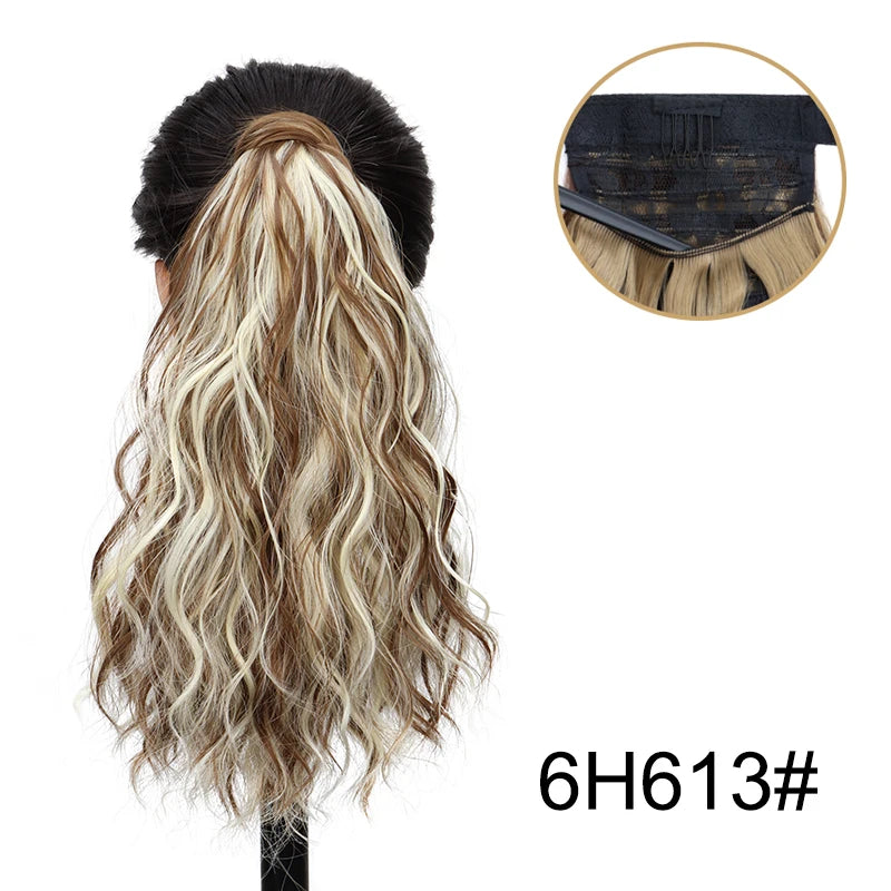 14-Inch Wavy Wrap-Around Clip-In Ponytail Hair Extension