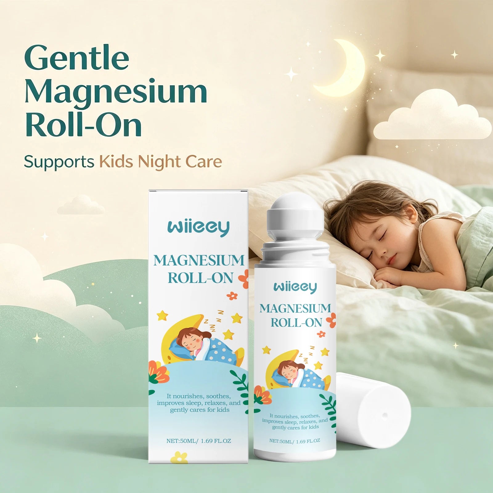 Magnesium Roll-On for Kids Restful Sleep and Body Relaxation - 1