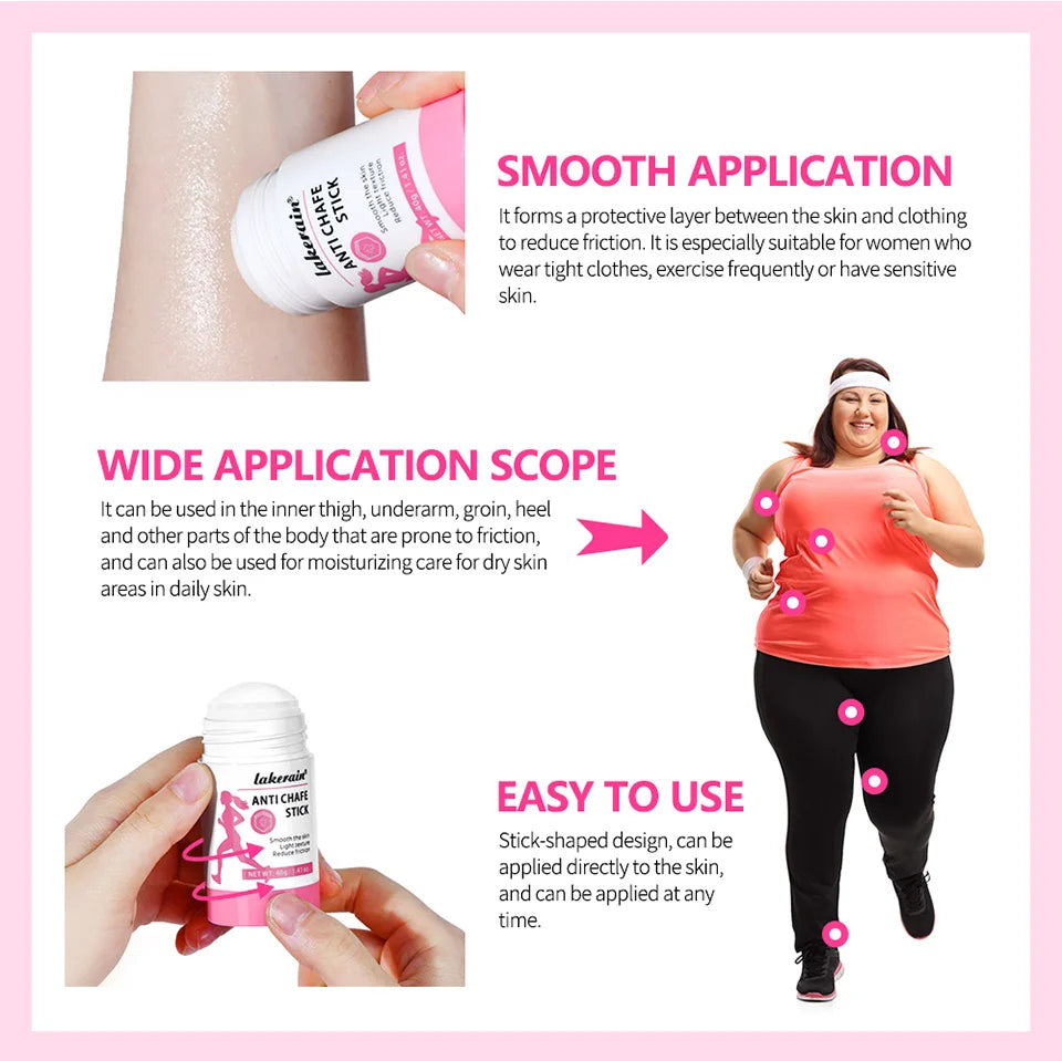 Anti-Chafing Friction Relief Balm Stick for Skin Protection