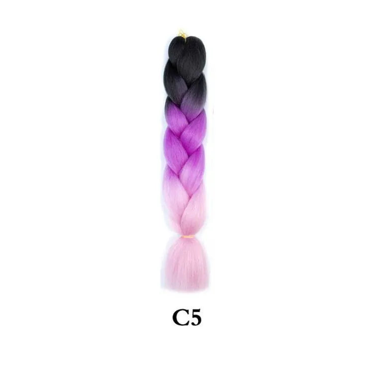 24-Inch Synthetic Jumbo Braiding Hair Extensions for Twist Crochet Braids - 25