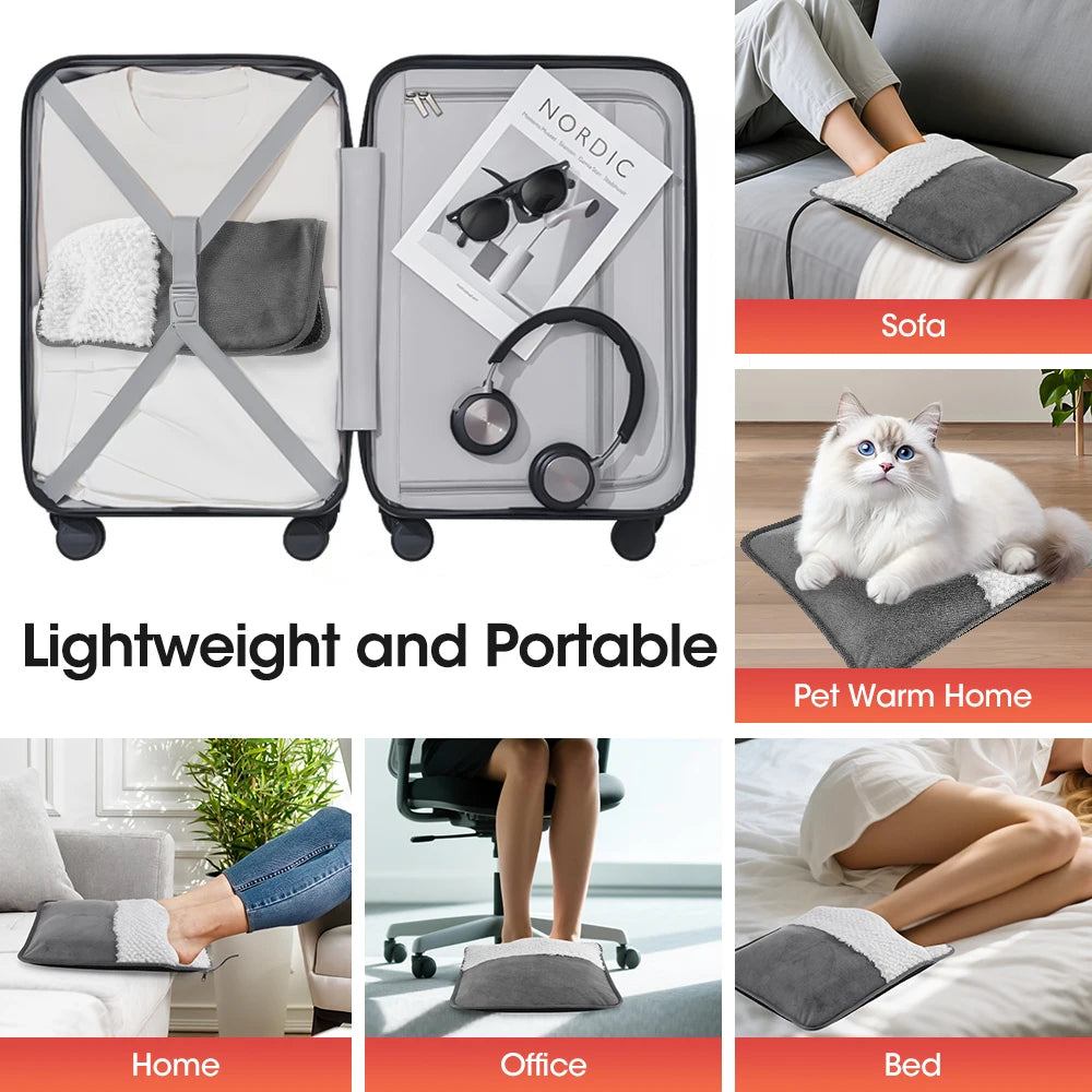 USB Electric Heated Foot Warmer for Home and Office Comfort - 6