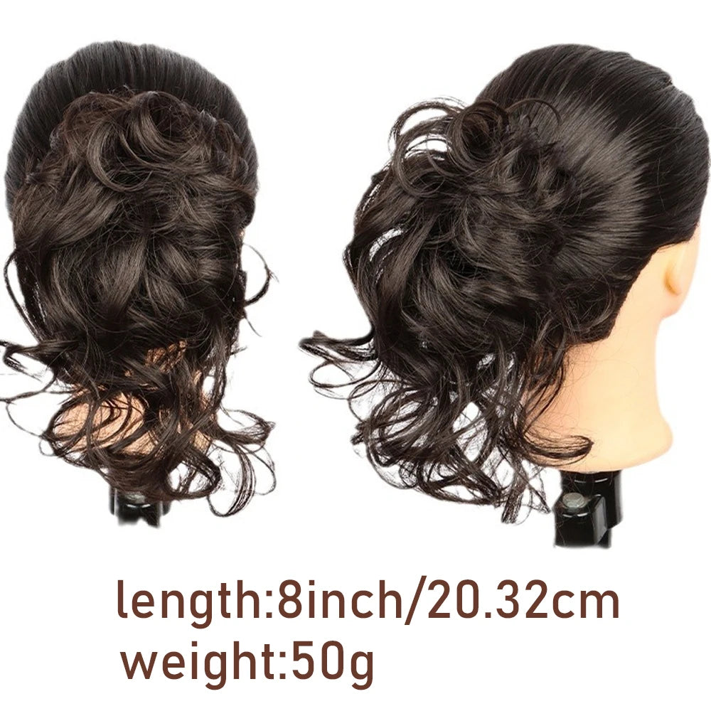 8-Inch Curly Claw Clip Ponytail Hair Extension for Instant Volume