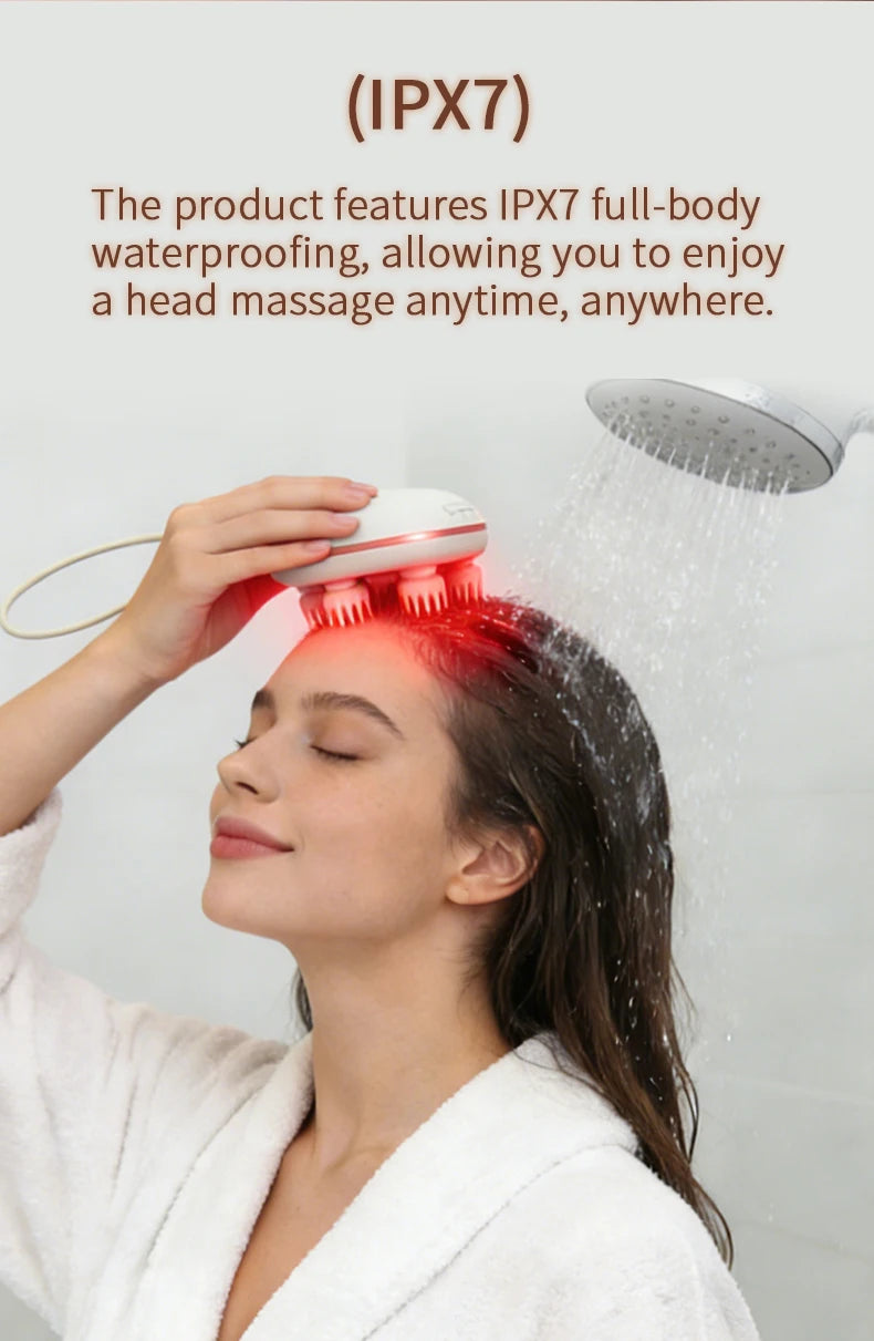 Waterproof Cordless Electric Scalp and Full Body Massage Machine - 12