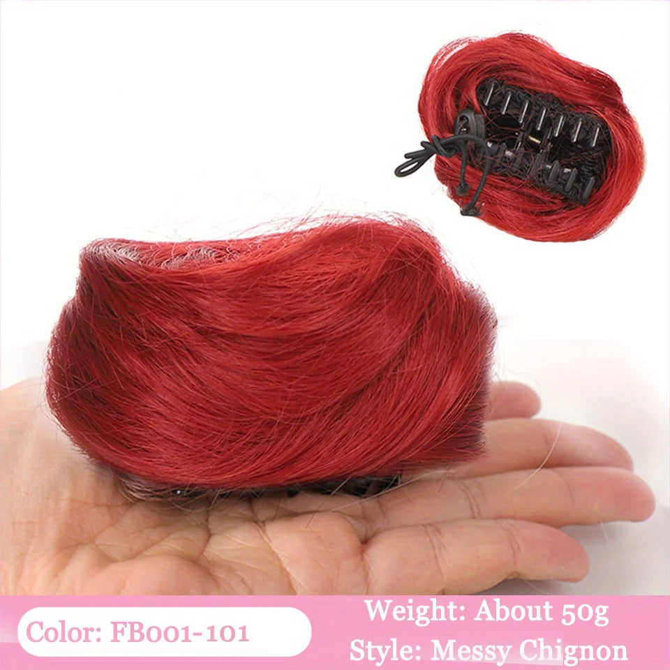 Synthetic Braid Hair Scrunchie for Instant Messy Bun Updos