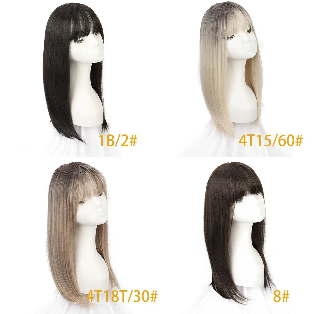 50cm Long Straight Synthetic Wig with Bangs