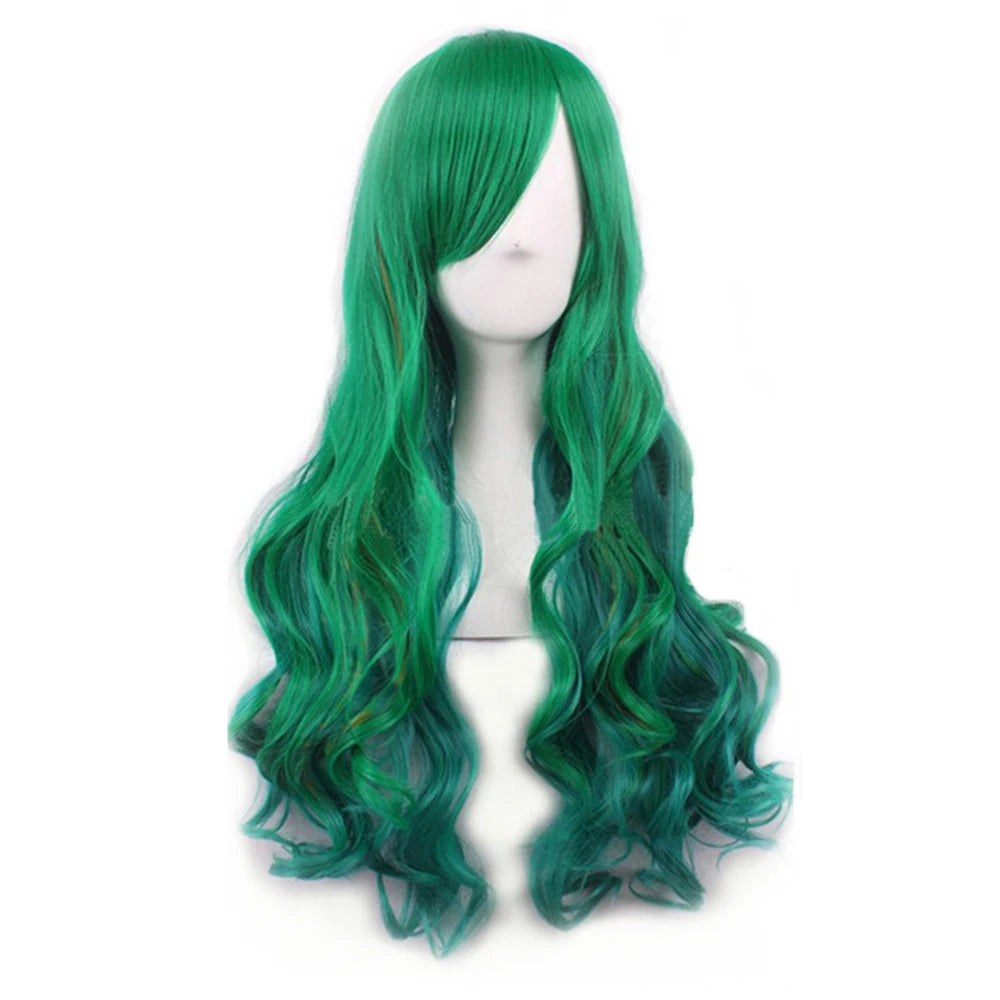 Long Wavy Synthetic Cosplay Wig with Bangs - 2