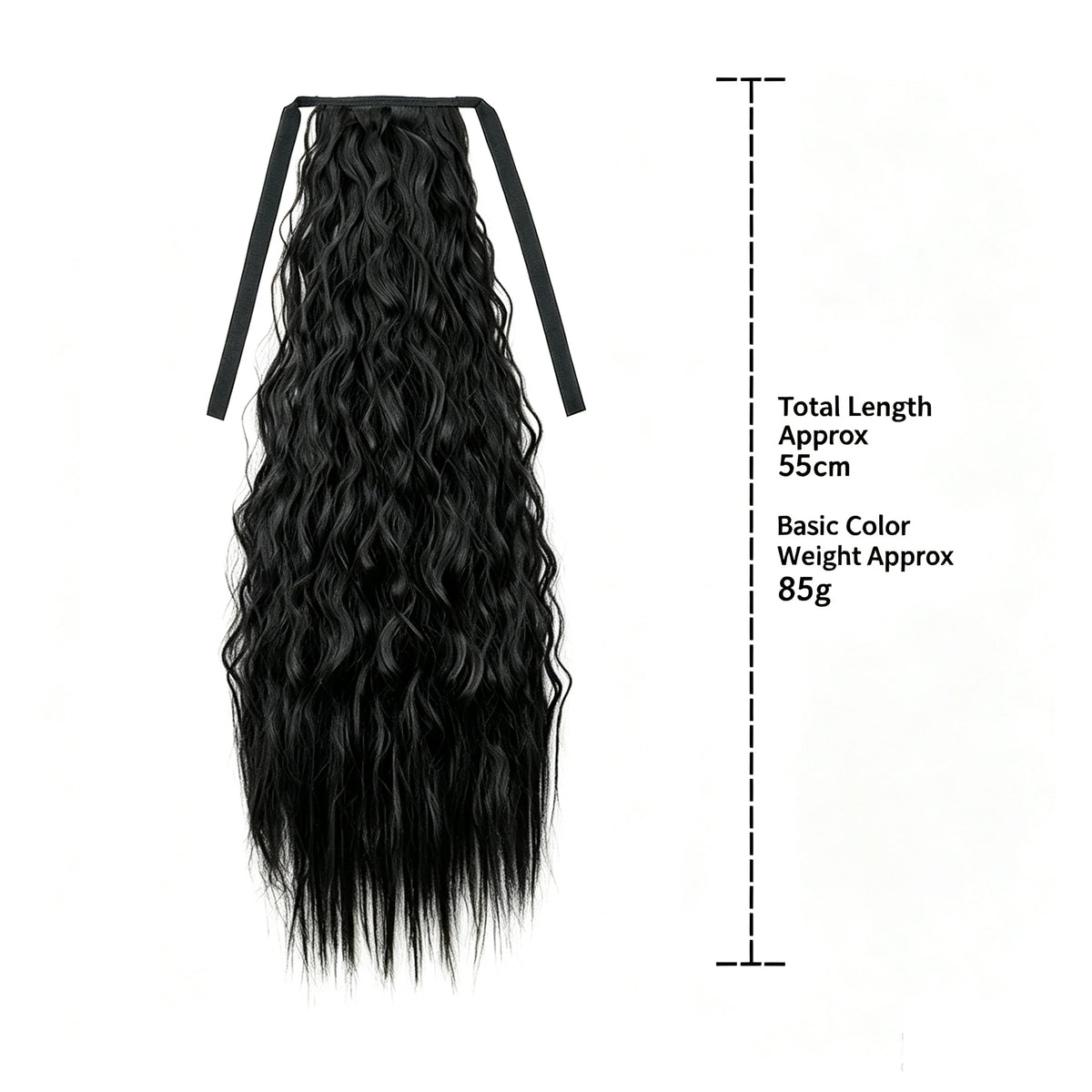 22 Inch Kinky Curly Drawstring Ponytail Hair Extension