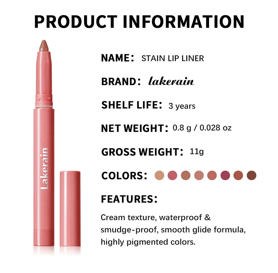 Waterproof Matte Lip Liner Pencil for Long Lasting Precision Definition - 19