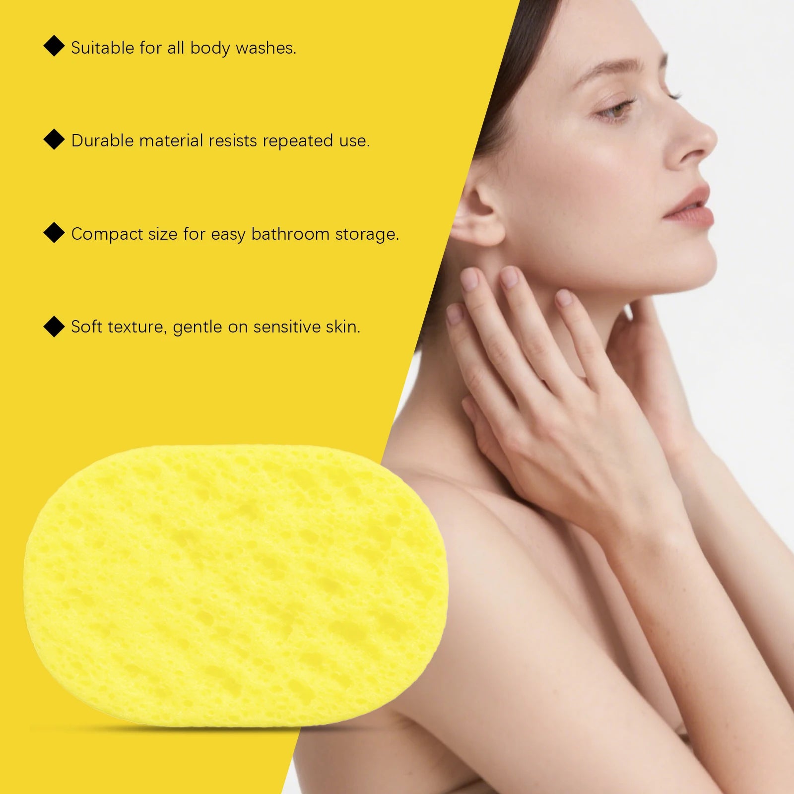 Exfoliating Lemongrass Bath Sponge for Daily Body Cleansing and Skin Care - 6