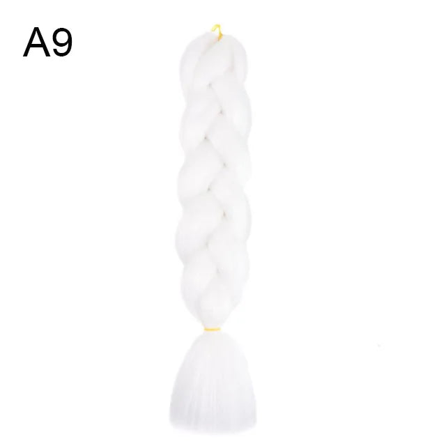 Colorful Synthetic Pre-Stretched Braiding Hair Extensions for Women - 10