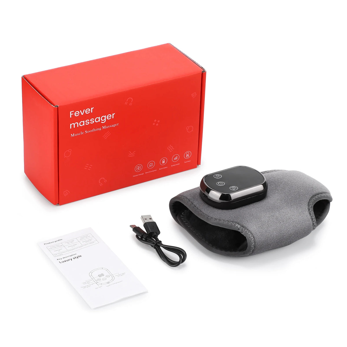 Heated Ankle Massager with Vibration for Pain Relief and Muscle Recovery