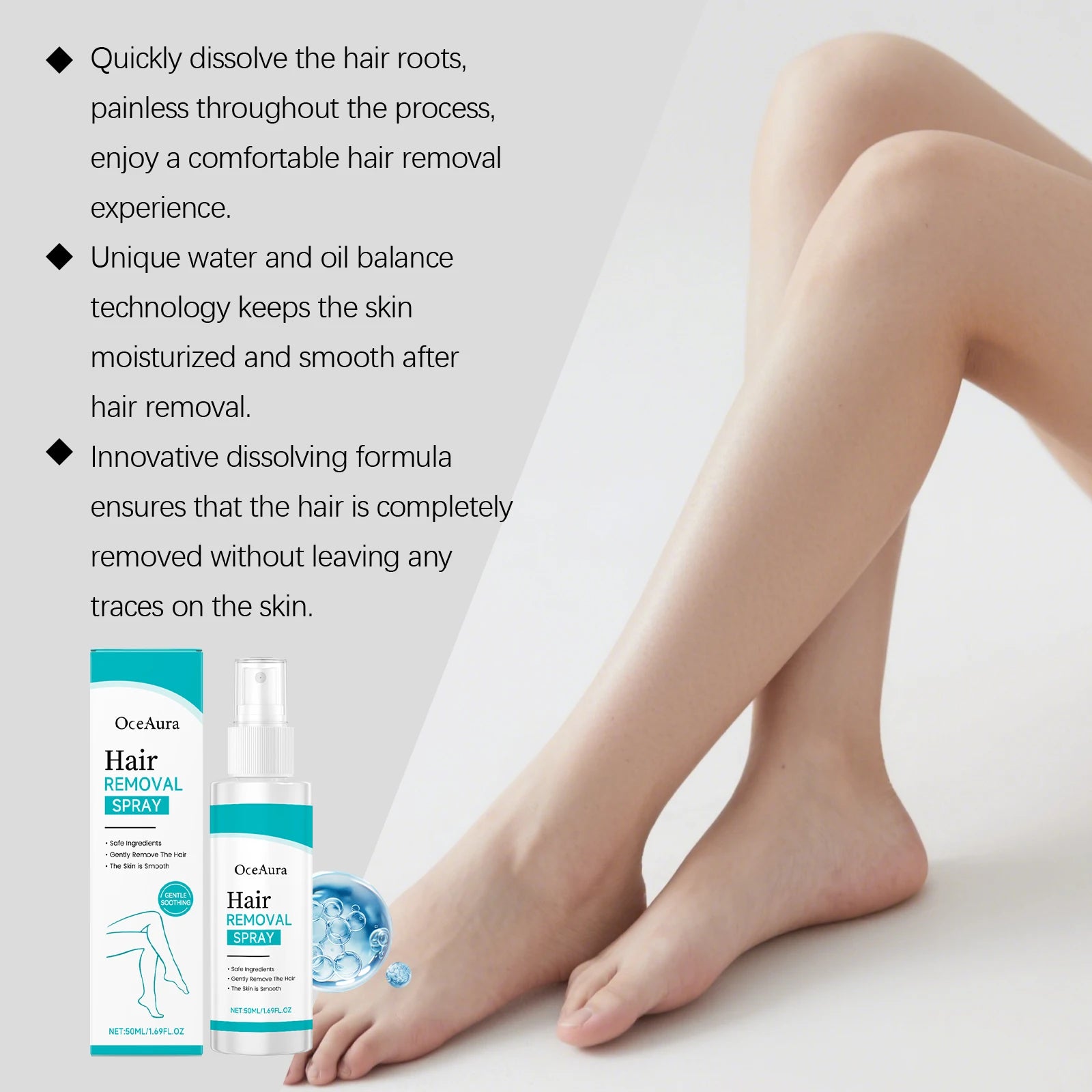Painless Gentle Hair Removal Spray for Smooth Body Skin - 11
