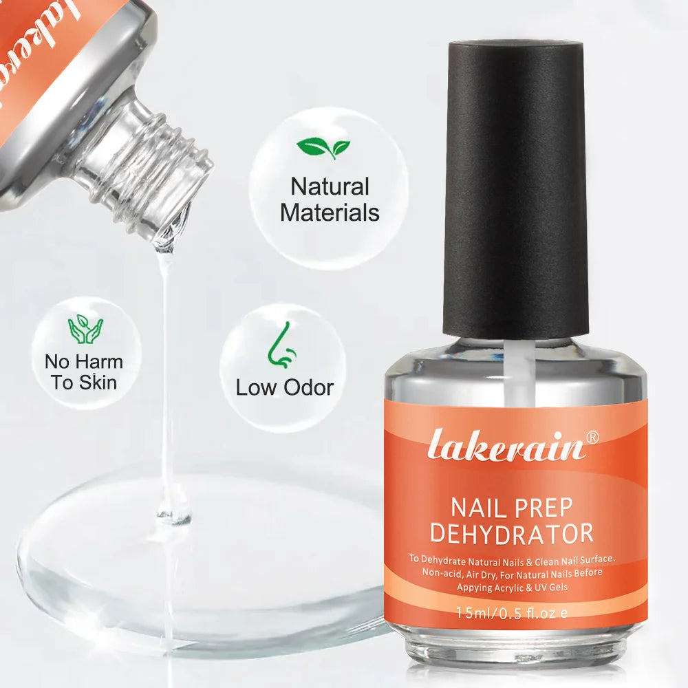 Professional Nail Prep Dehydrator and Primer Set for Long Lasting Nails