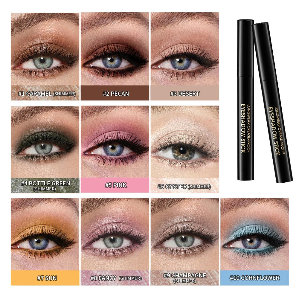 Long-Lasting Waterproof Shimmer and Matte Eyeshadow Pencil