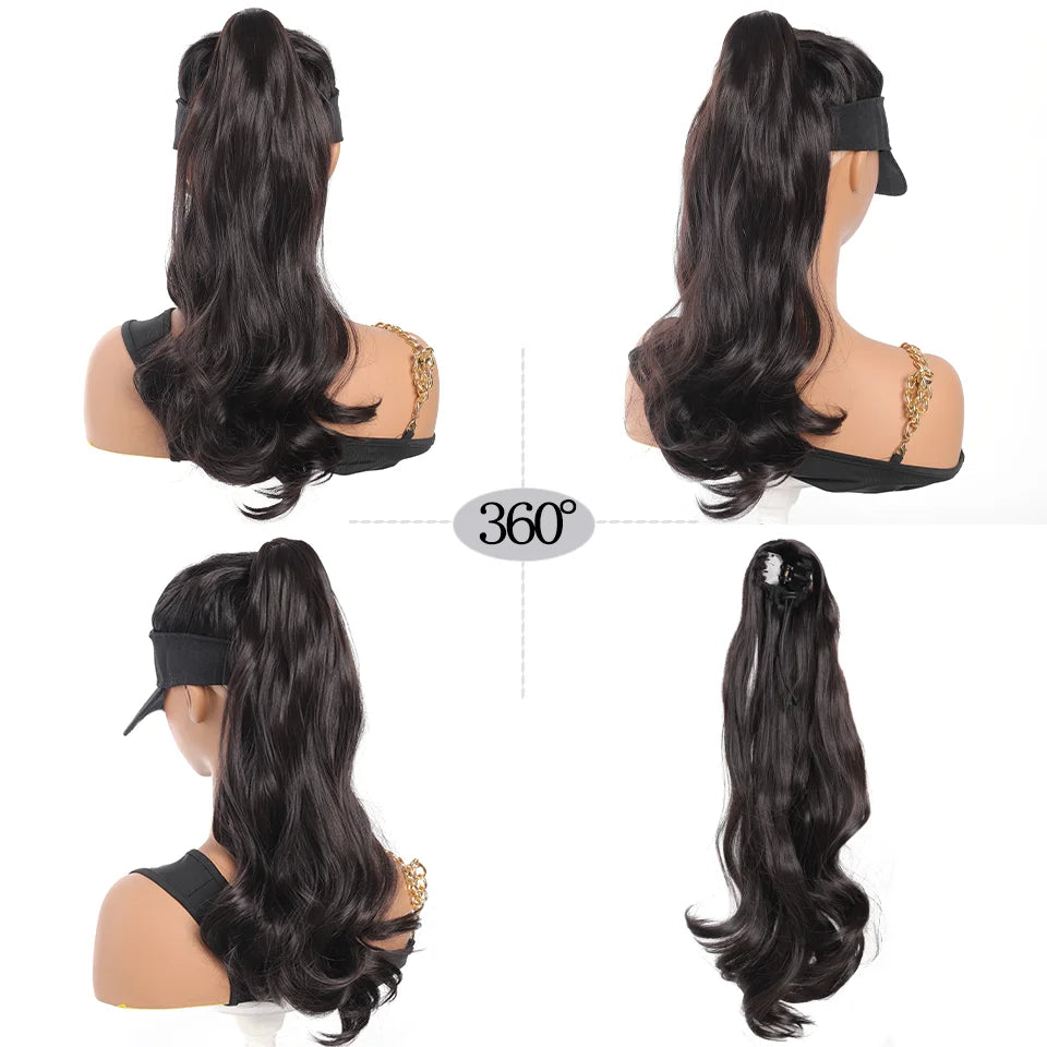 18 Inch Wavy Ponytail Hair Extension Clip-In Hairpiece - 4