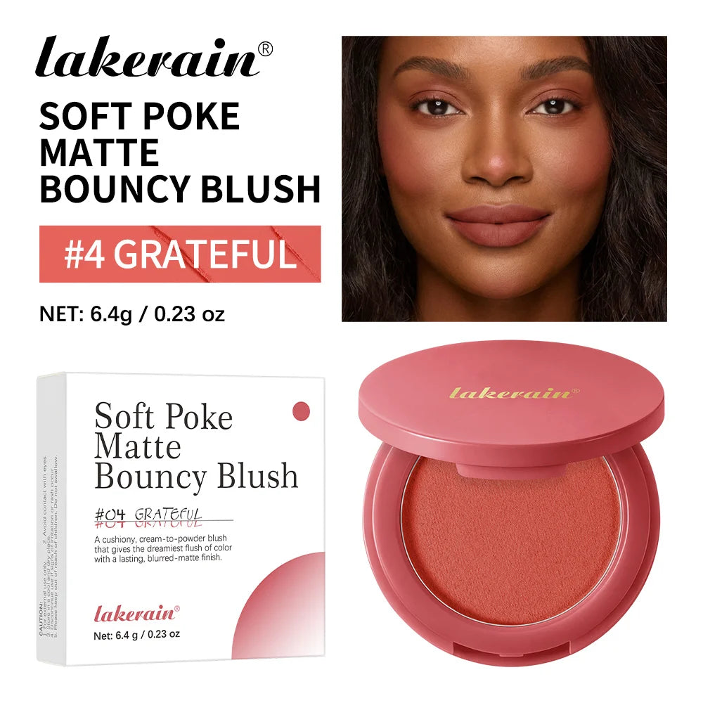 Matte Bouncy Cream-to-Powder Blush for Natural Long-Lasting Flush