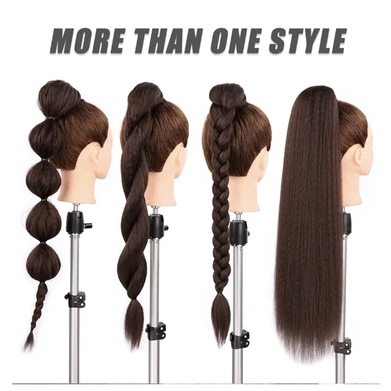 22-Inch Long Straight Synthetic Ponytail Extension - 5