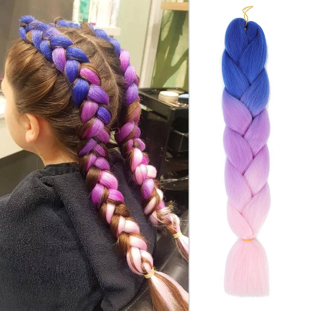 24-Inch Jumbo Synthetic Braiding Hair Extensions