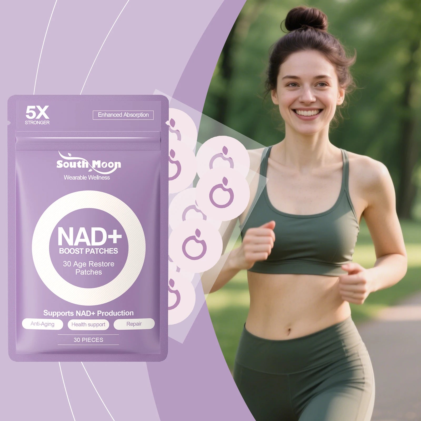 NAD+ Boost Age Restore Patches for Daily Health and Wellness Support - 5