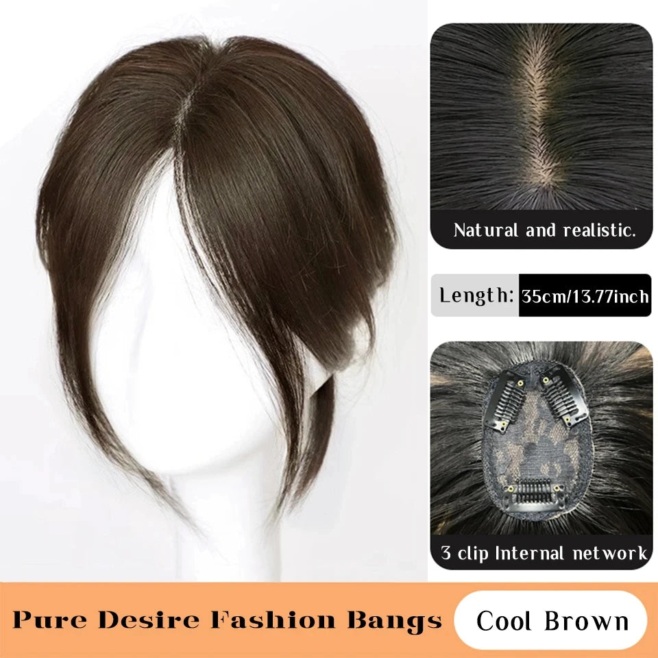 Clip-In Hair Topper Bangs Extension for Natural Volume and Style