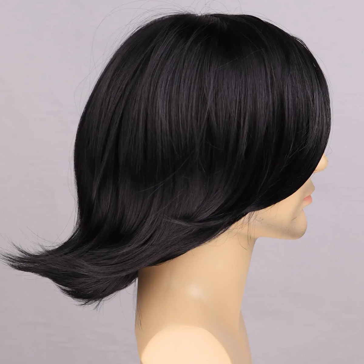 Short Straight Layered Men's Wig for Daily Use