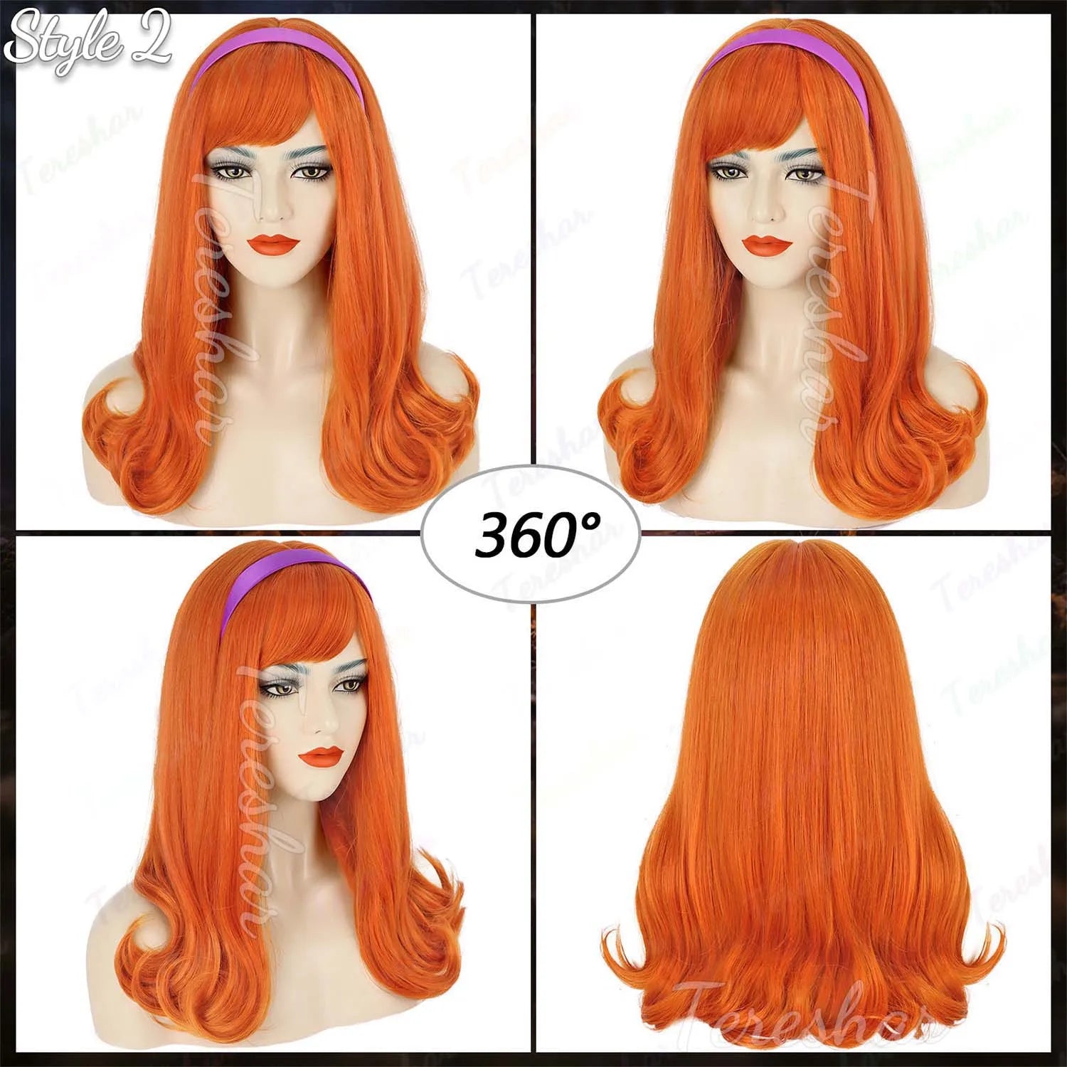 Character Cosplay Costume Wig Set for Halloween and Themed Parties - 4