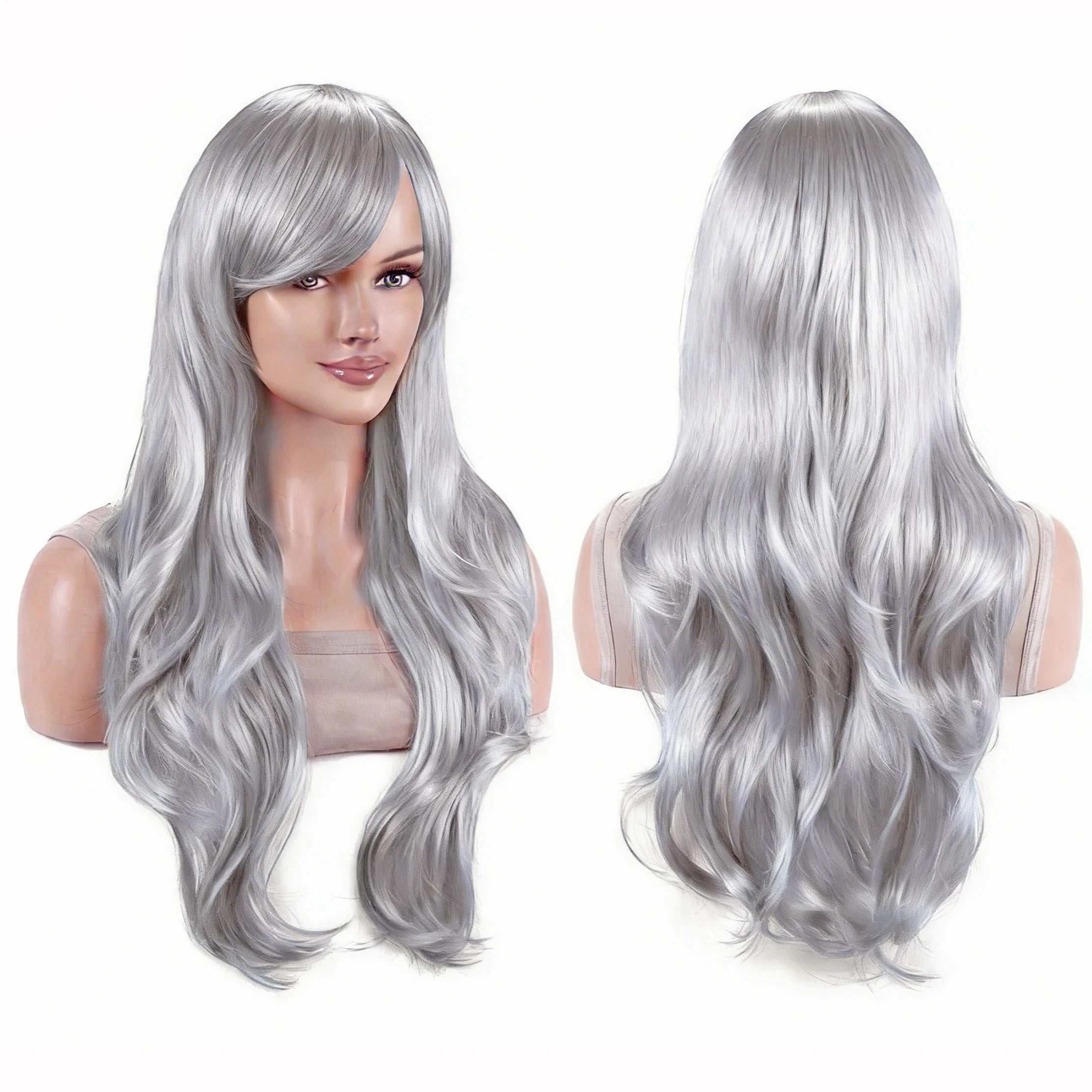 Long Wavy Teal Green Cosplay Wig for Anime Costumes - 27
