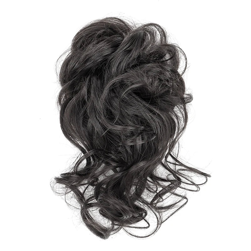 Messy Curly Hair Bun Scrunchie for Quick Elegant Updo Hairstyles - 10