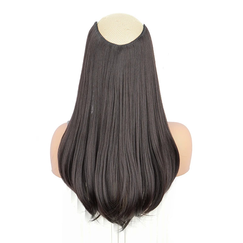 18-Inch Straight V-Shaped Clip-In Hair Extension for Women