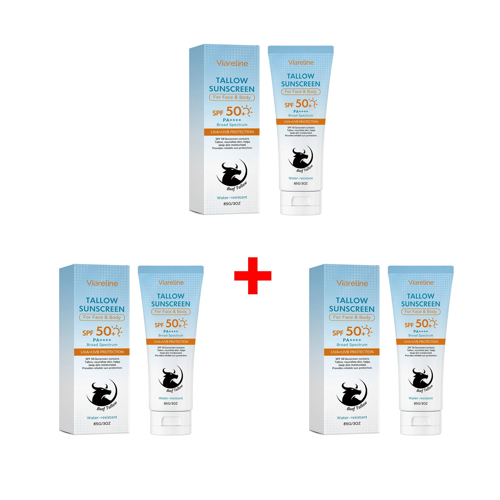 SPF 50 Tallow Sunscreen for Face and Body Hydration and Protection - 16