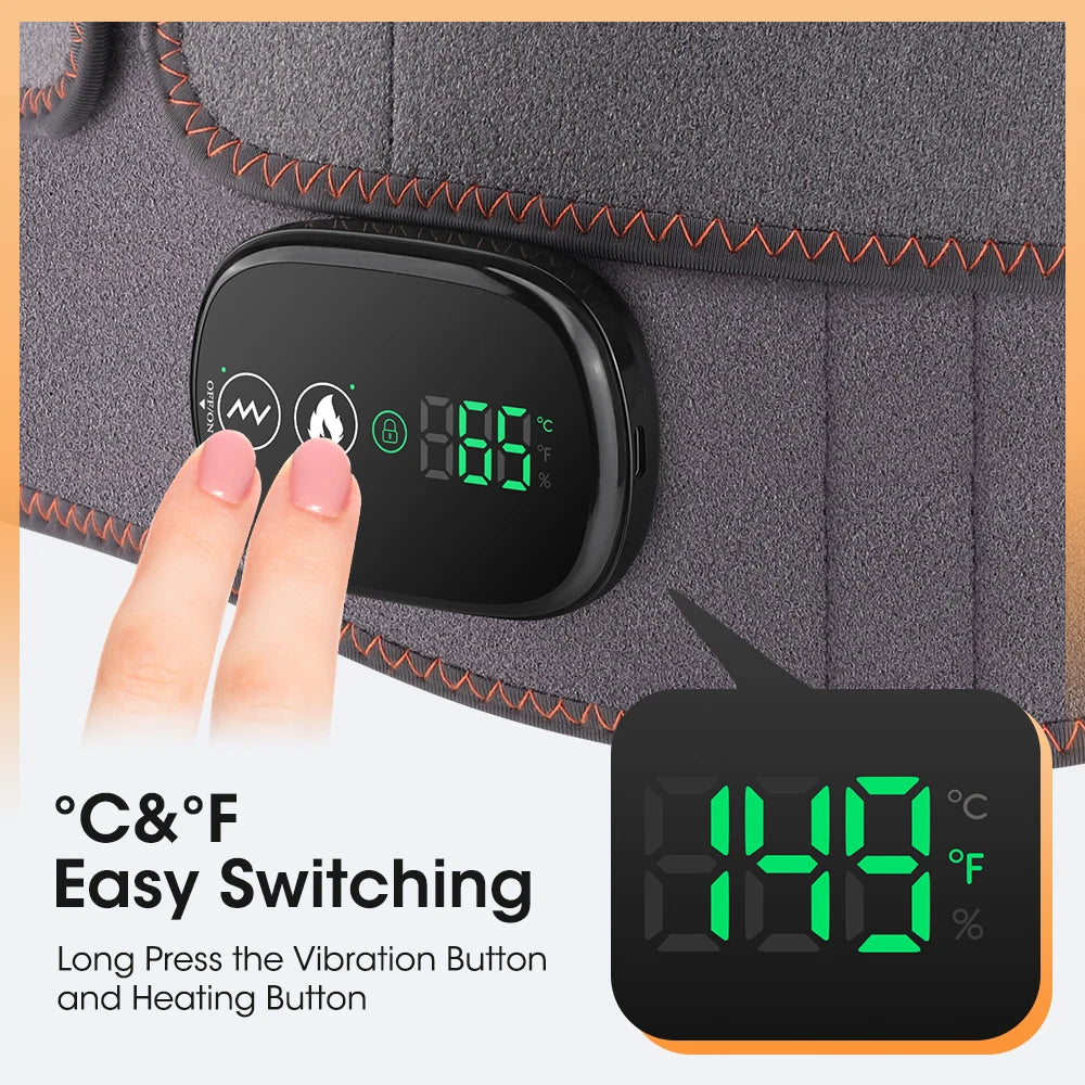 Cordless Heated Vibration Waist Massage Belt for Back Pain Relief - 6