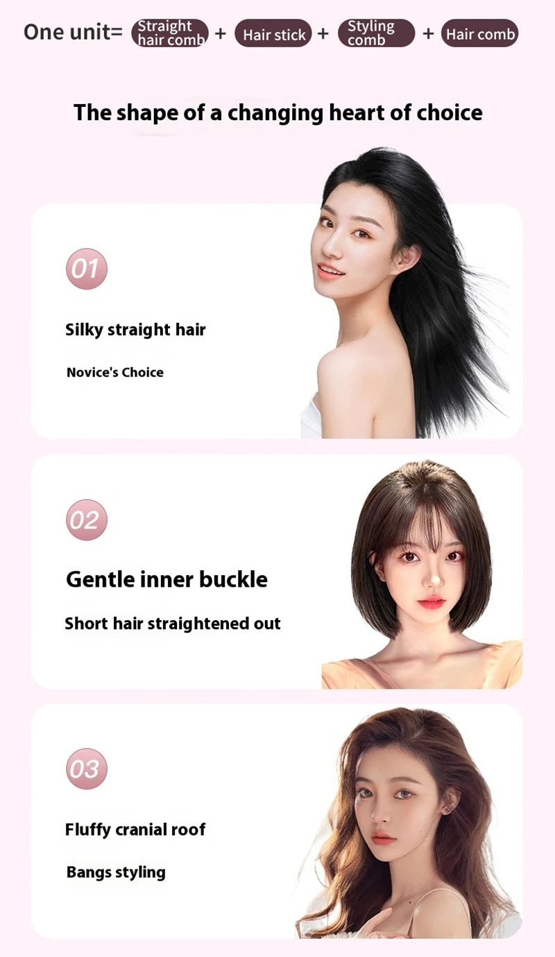 Fast Heating Cordless Hair Straightening Brush for Smooth Frizz-Free Hair - 19