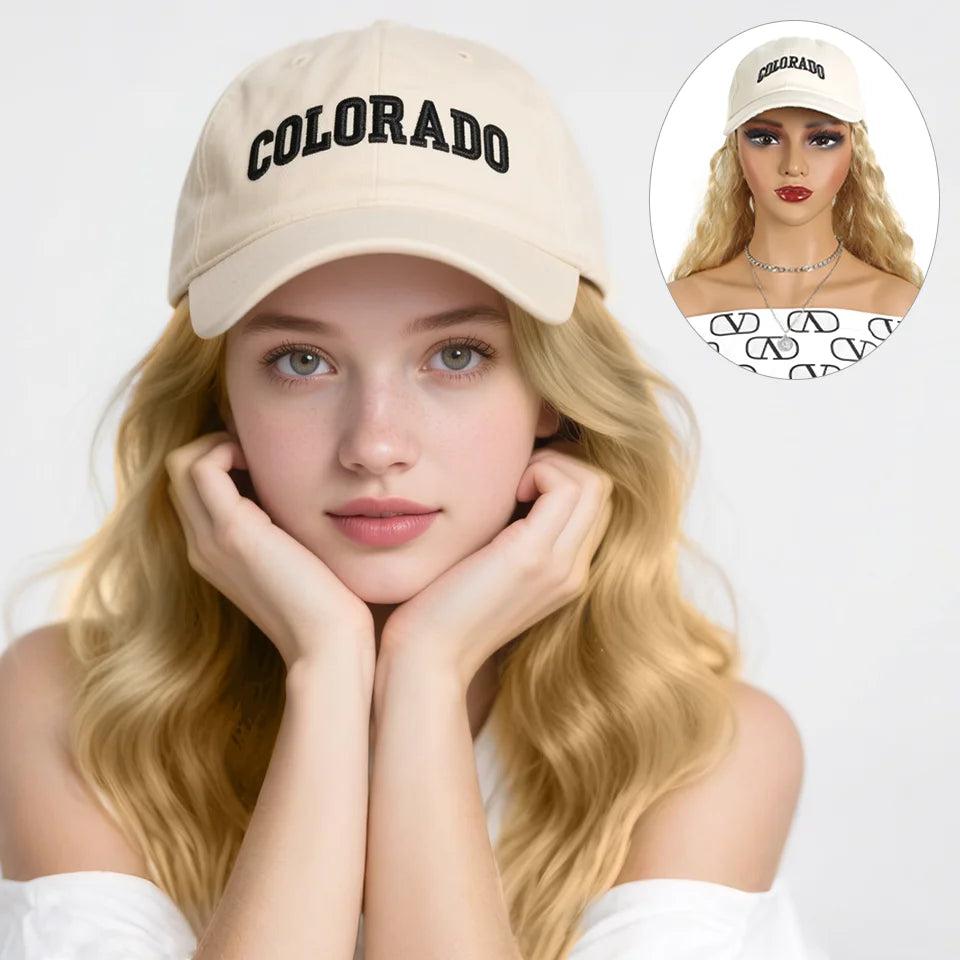 22-Inch Wavy Hair Baseball Cap Wig for Instant Styling