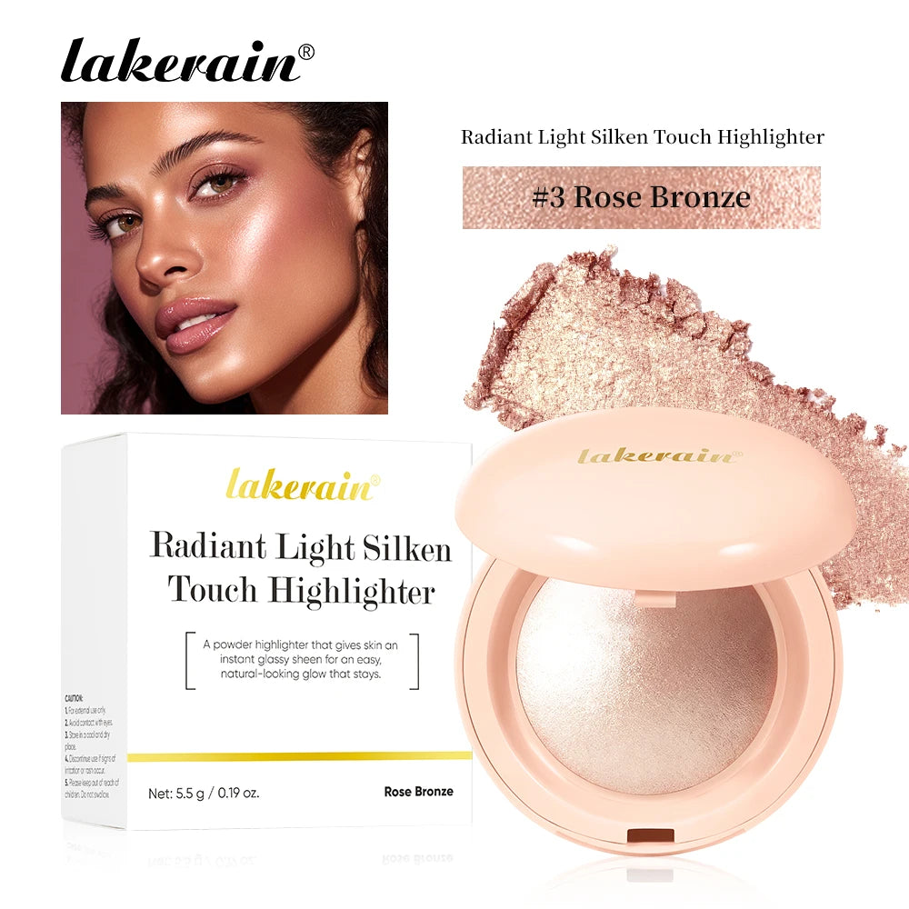 Silky Smooth Highlighter Powder for a Radiant Glass Skin Glow Finish