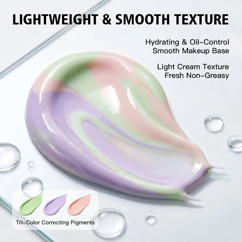 Three-Color Correcting Face Primer and Moisturizing Makeup Base with SPF 50