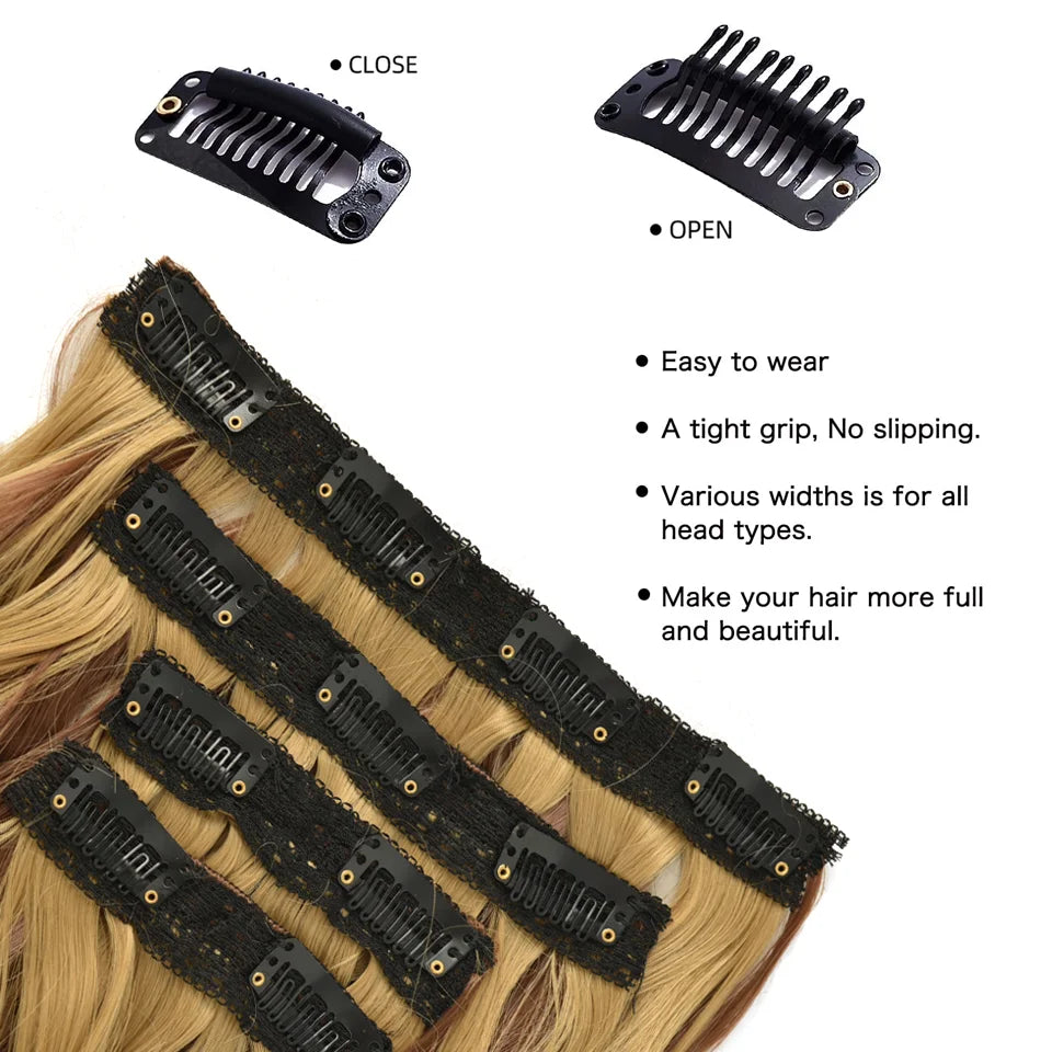 12-Inch Wavy Clip-In Hair Extensions for Daily Volume