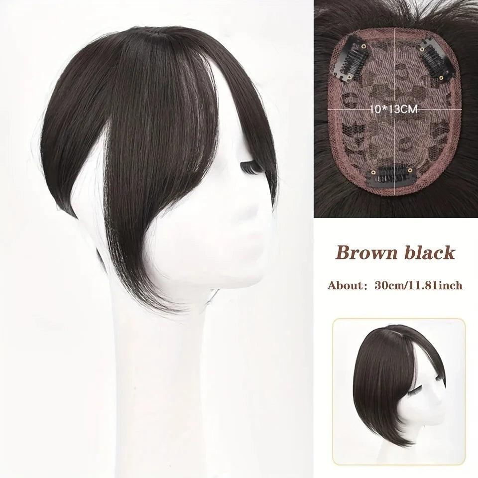 Clip-In Hair Topper Bangs Extension for Natural Volume and Style - 56