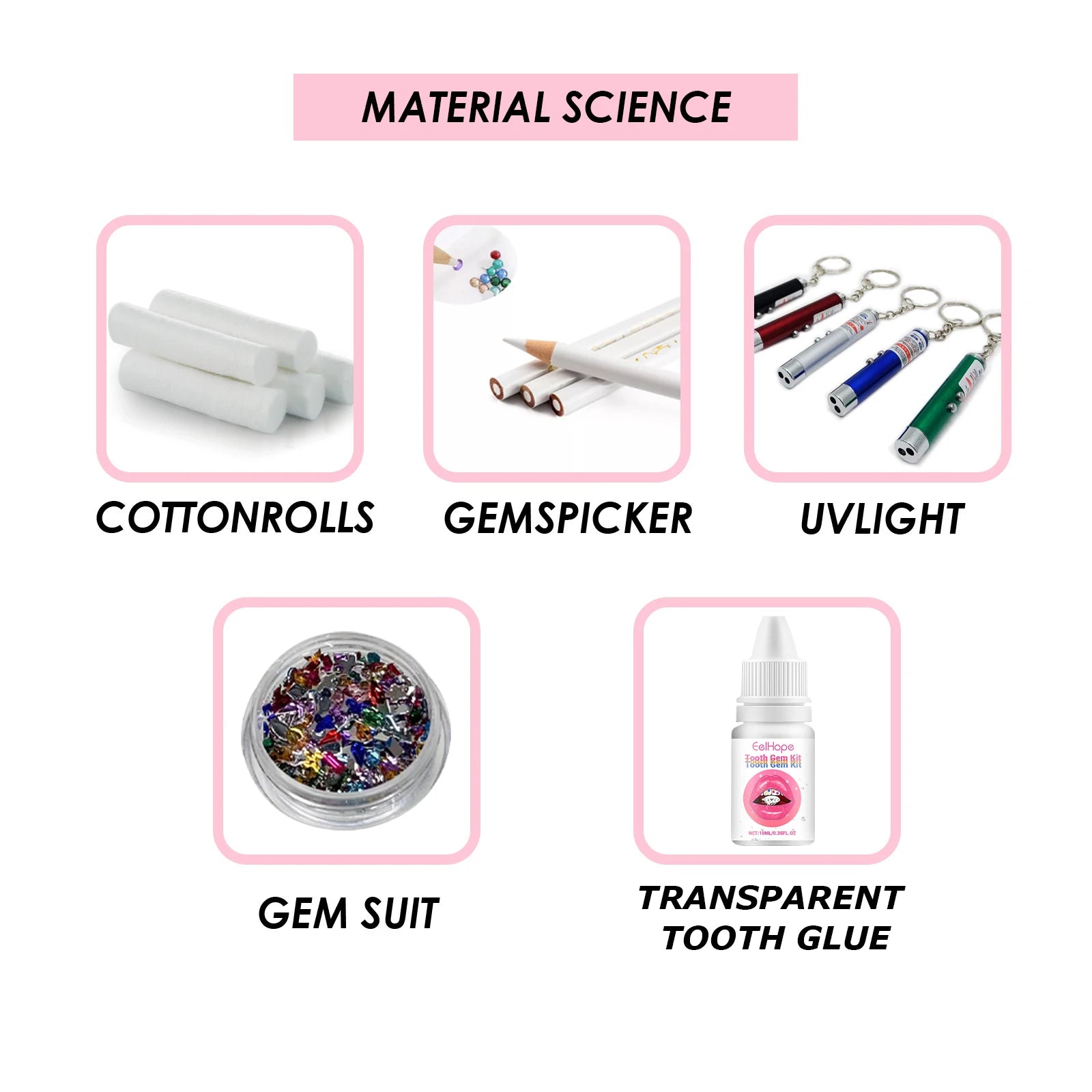 Professional DIY Tooth Gem Kit for Sparkling Dental Jewelry Decoration - 14