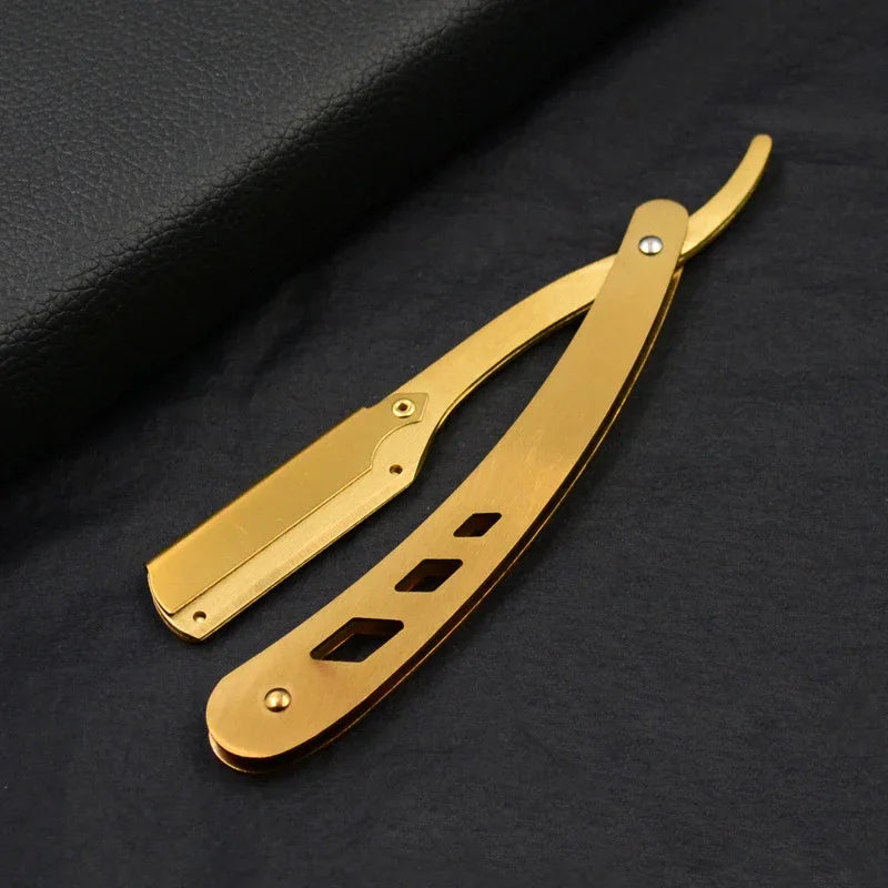 Professional Stainless Steel Folding Straight Razor for Smooth Shaving - 14