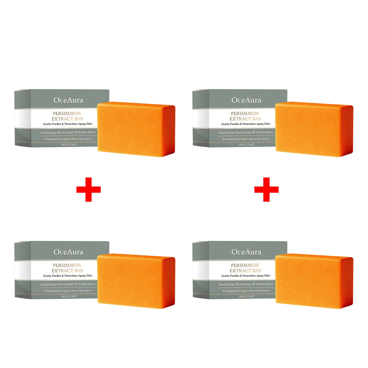 Persimmon Extract Deodorizing Body Soap for Aging Odor and Skin Care