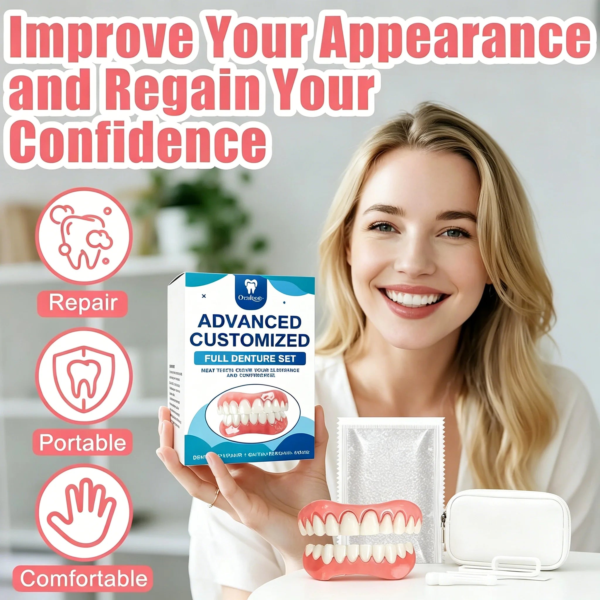 Realistic Temporary Denture Set for a Natural and Confident Smile - 9