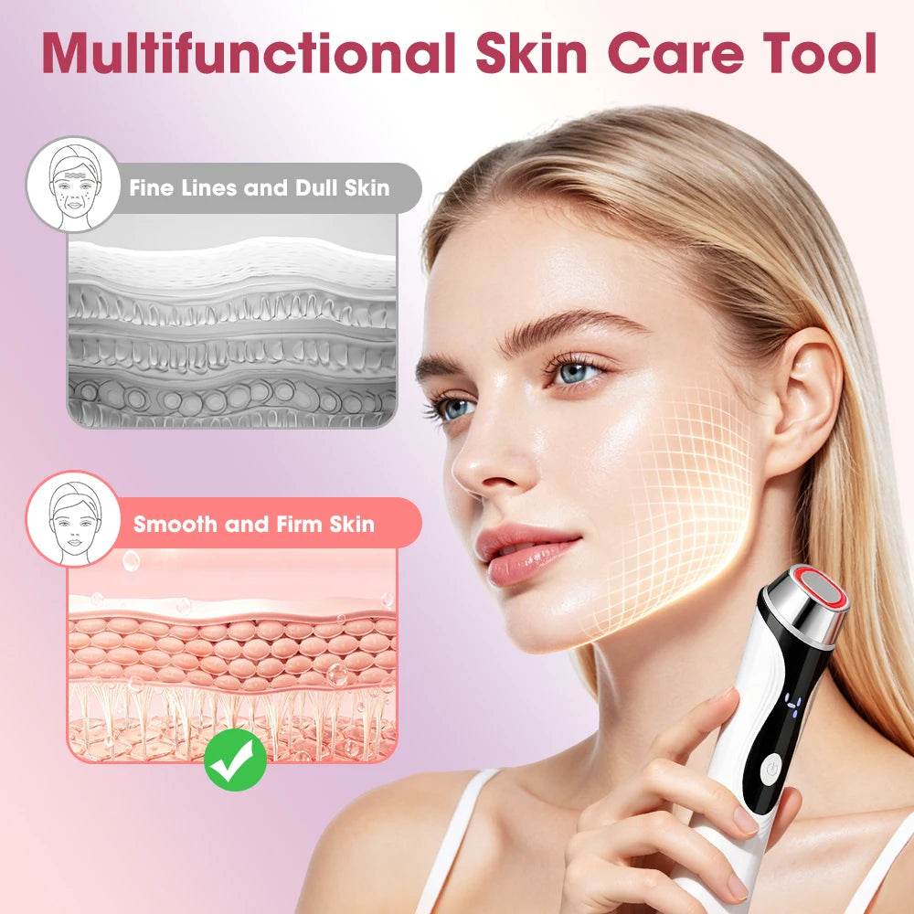 4-in-1 Facial Massager and LED Skin Lifting Tool for Deep Pore Cleansing - 9