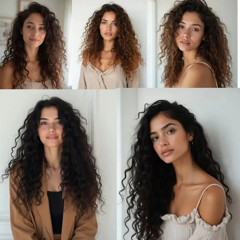 18-Inch Wavy Curly One-Piece Clip-In Hair Extension - 6