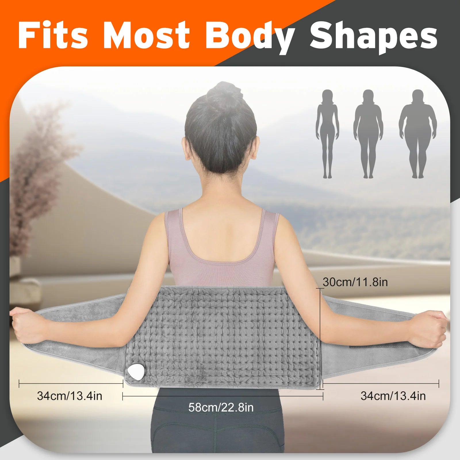 Electric Heated Lumbar Support Belt for Back Pain and Muscle Relief - 12