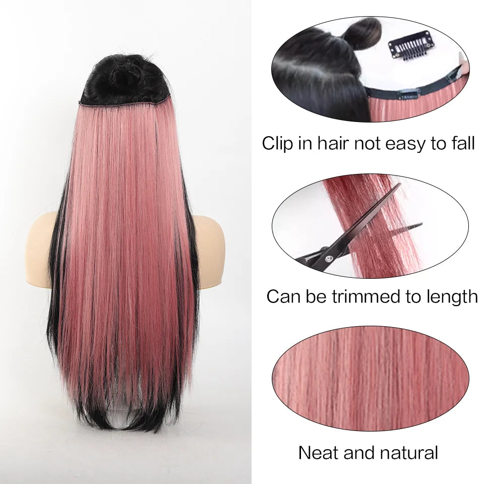20 Inch Straight Clip-In Hair Extensions for Instant Highlights