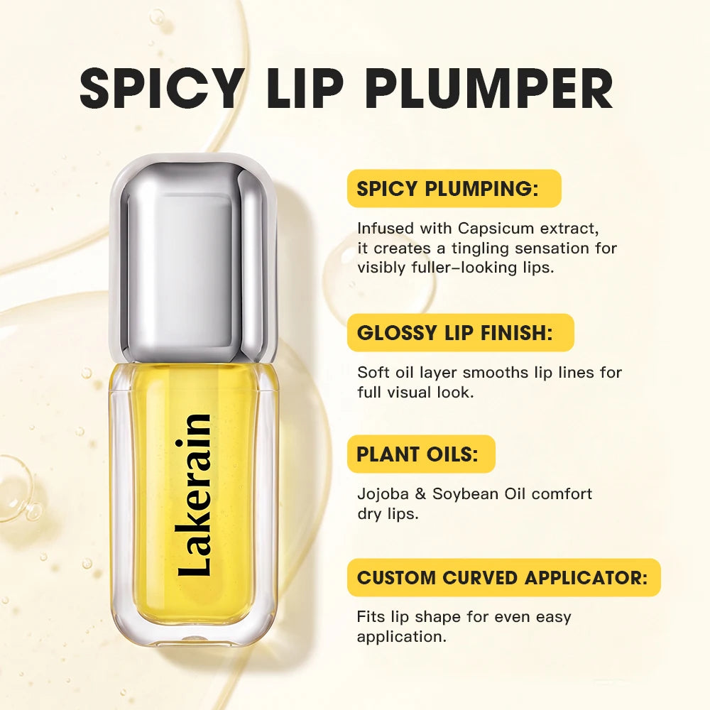 Spicy Tingle Lip Plumper Serum for Fuller and Glossy Lips