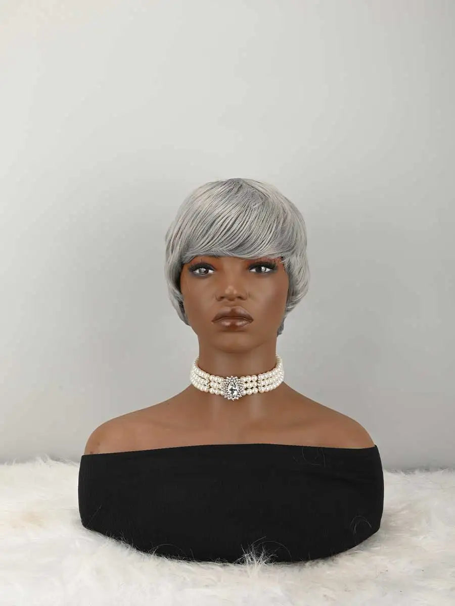 Short Wavy Pixie Cut Wig for Daily Styling - 7