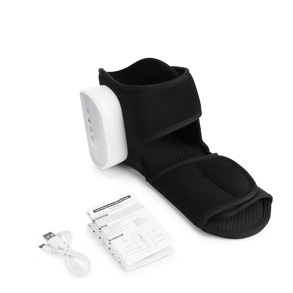 Cordless Heated Air Compression Foot and Ankle Massager for Pain Relief