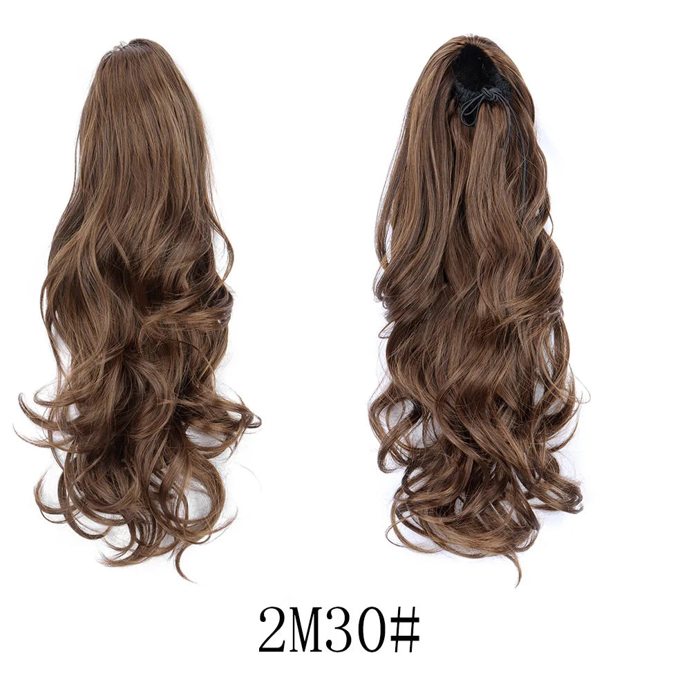 22-Inch Wavy Drawstring Ponytail Extension - 16